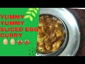 Yummy yummysliced egg curry luckys kitchen