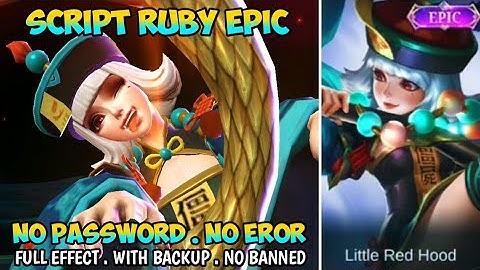 Script Skin Ruby Epic Lady Zombie | Full Effect No Password Patch Terbaru