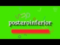How to say "posteroinferior"! (High Quality Voices)