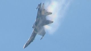 Su-35 Crazy Maneuver Cobra ? roll ? spin ? СУ-35 ВВС России TOP GUN ?