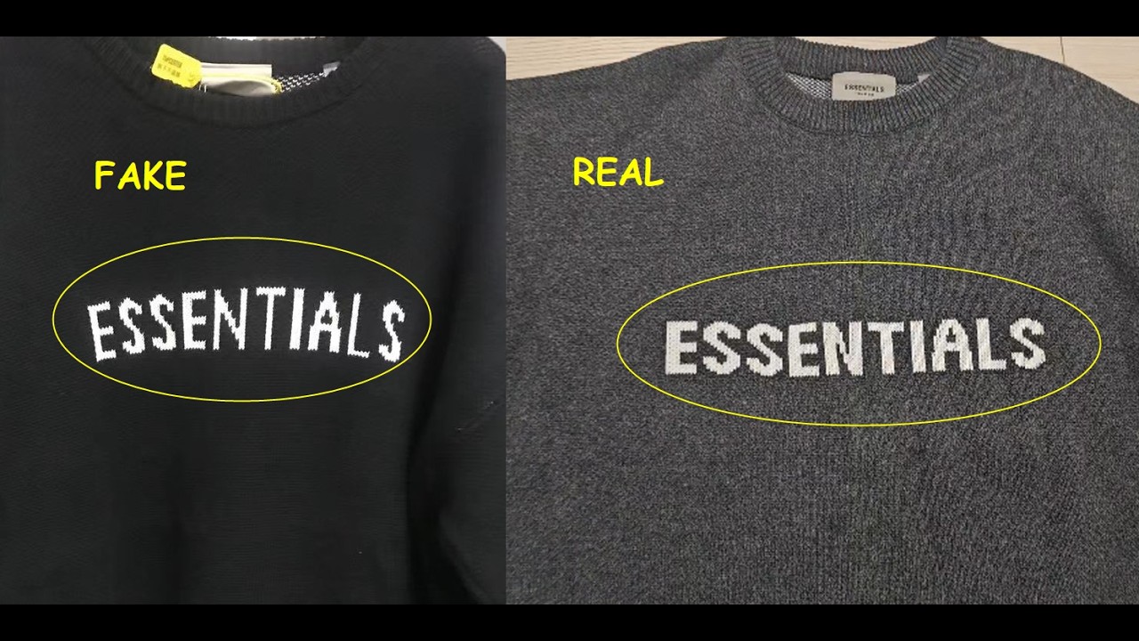 Essentials Fear of God sweater real vs fake review. How to spot