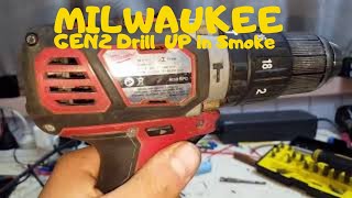 Milwaukee M18 BPD GEN2 drill went up in smoke Tear down video