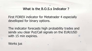 BOSS Indicator Binary Options Signals Indicator for Metatrader 4
