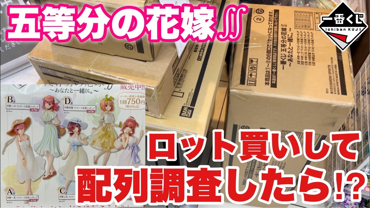 一番くじ】引く人必見‼︎五等分の花嫁一番くじロット買いして配列調査 