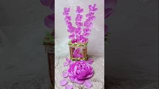 DIY Elegant Lilac Flowers! 🪻Crepe Paper Home Decor 💜 Purple Flower #diy #flowers #homedecor