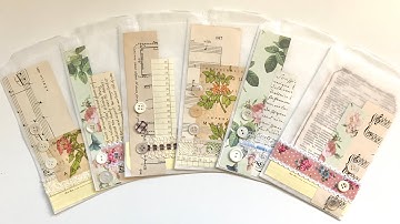 Embellished glassine bags for junk journals