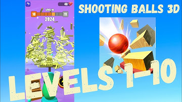 SHOOTING BALLS 3D. Levels 1-10 Walkthrough