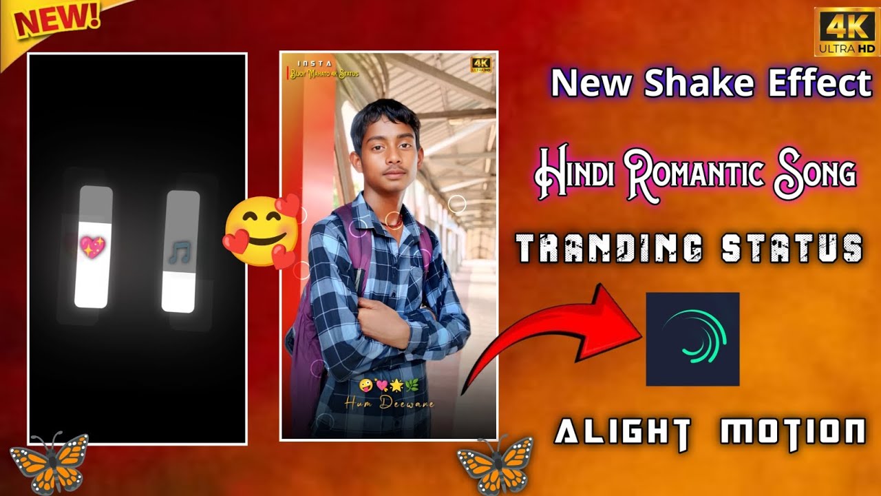 Title 🔰 Hindi Romantic Song ‼️ New Shake Effect ‼️ Alight Motion ‼️ Video Editing ‼️ BM 4K STATUS ‼️