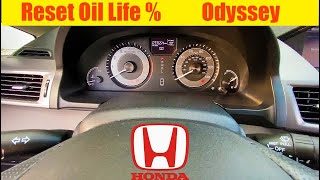 How to Reset OIL LIFE % in 2016 Honda Odyssey YouTube
