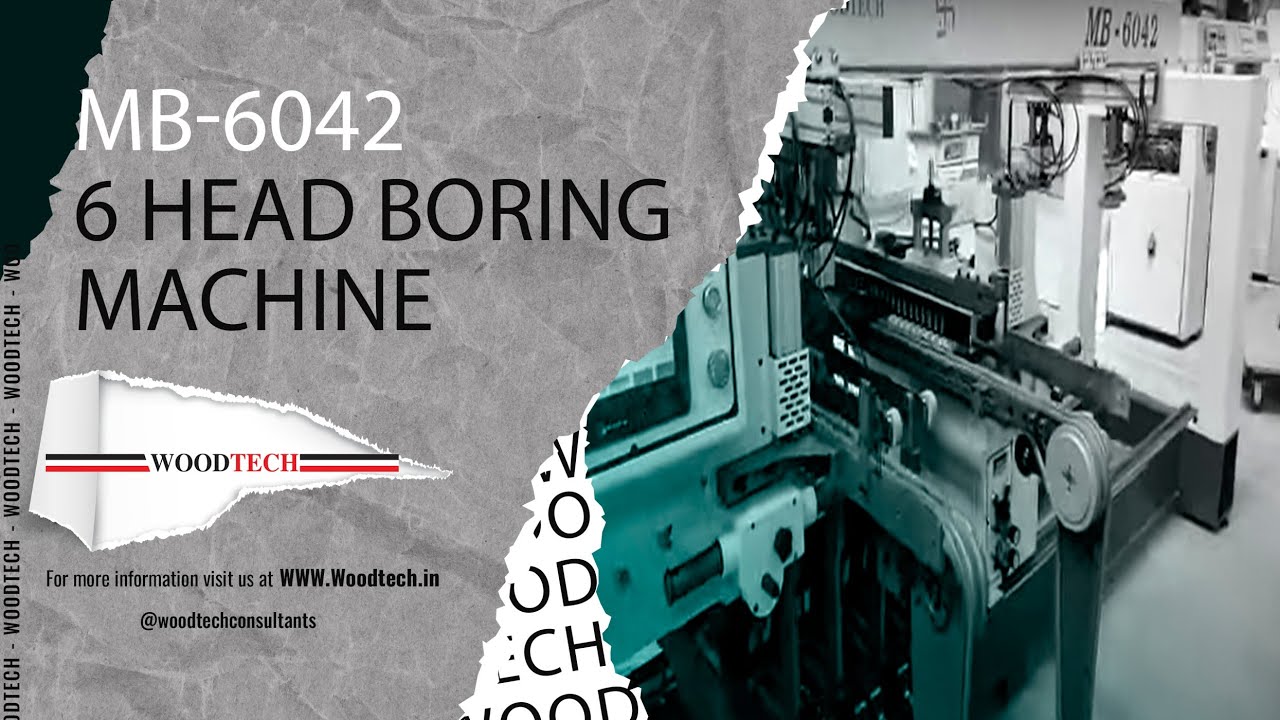 WOODTECH - MODEL - MB-6042 - SIX HEAD BORING MACHINE 
