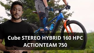 Le Vtt Électrique Cube Stereo Hybrid 160 Hpc Actionteam 750