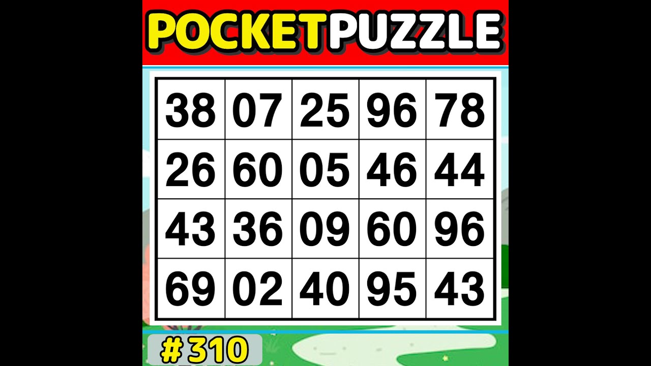 【Pocket Puzzle】 Easy and fun brain training! 《Number Search|Brain training》 