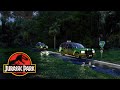 1 HOUR of RELAXING RAIN in JURASSIC PARK! - Calming Rain and Thunder - Dinosaur Sounds - Ambiance