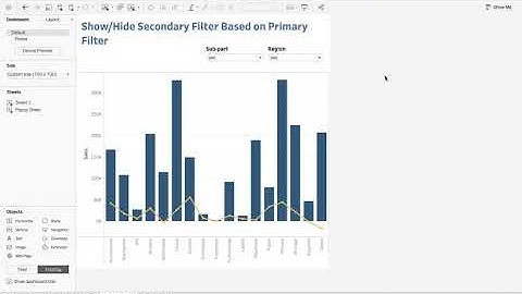 Show Hide a Filter Based on a specific Value of Another Filter in Tableau