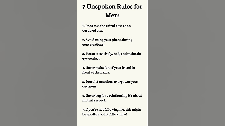 7 unspoken rule of men || #unspokenrules #rules #men #personaldevelopment #growth