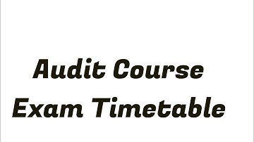 Audit Course Exam Timetable #auditcourse #calicutuniversity #examtimetable