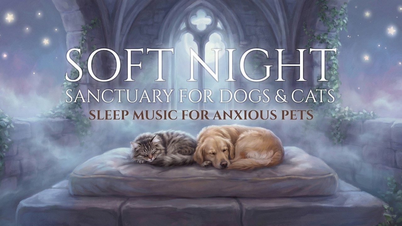 Soft Night Sanctuary for Dogs & Cats 🌙 | Sleep Music for Anxious Pets 96 Hours)