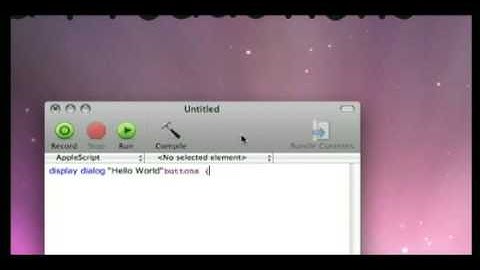 Apple Scripting - The Basics #2