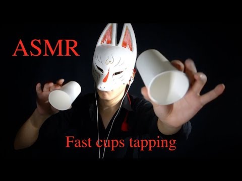 ASMR - 脳が震えるタッピング🦊 (初のハンドムーブメント入り) Tapping a paper cup and a hand movement  - [囁きあり- Talking]