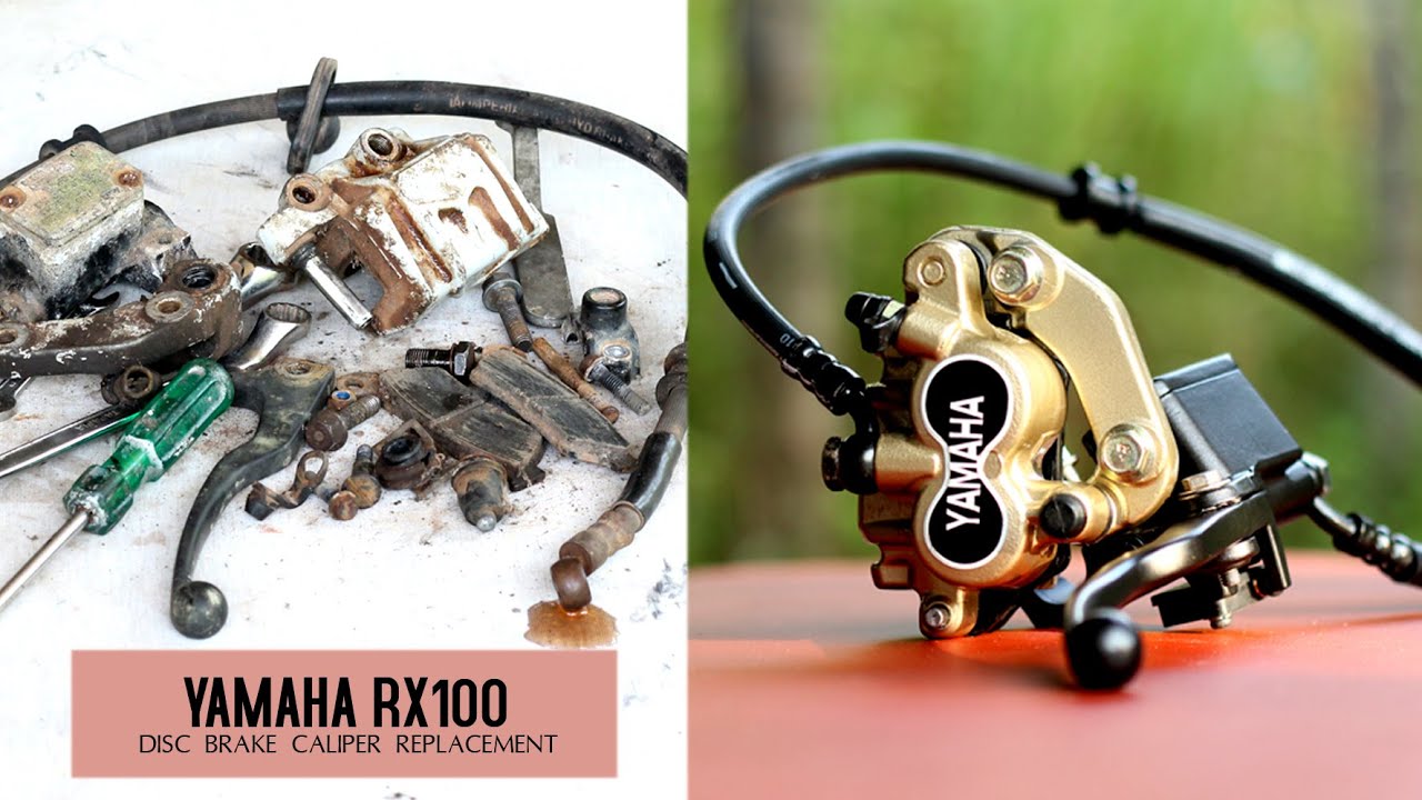 Yamaha Rx100 Disc Brake Caliper Replacement By Prasanth Violet YouTube