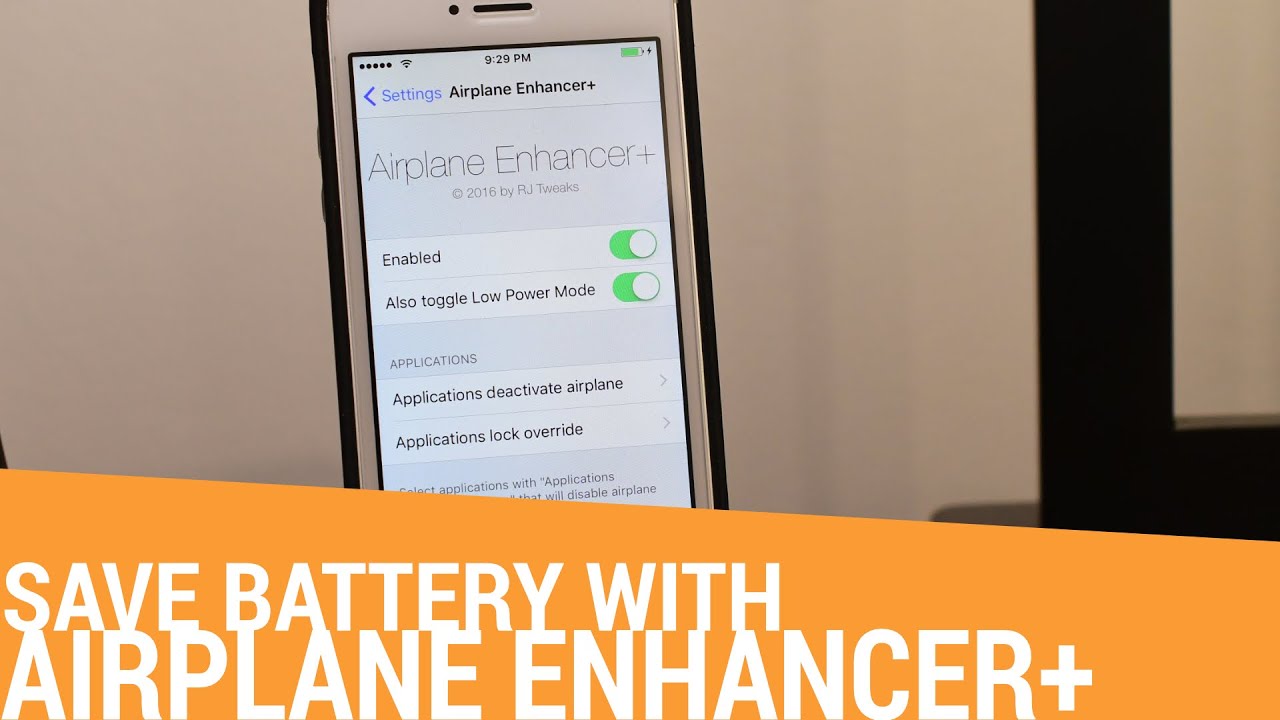 [Tweak] Airplane Enhancer+ Could Help You Save Battery - YouTube