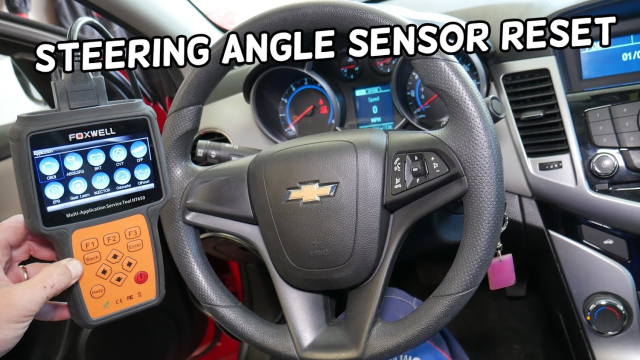 HOW TO RESET CALIBRATE STEERING ANGLE SENSOR ON CHEVROLET CRUZE, CHEVY