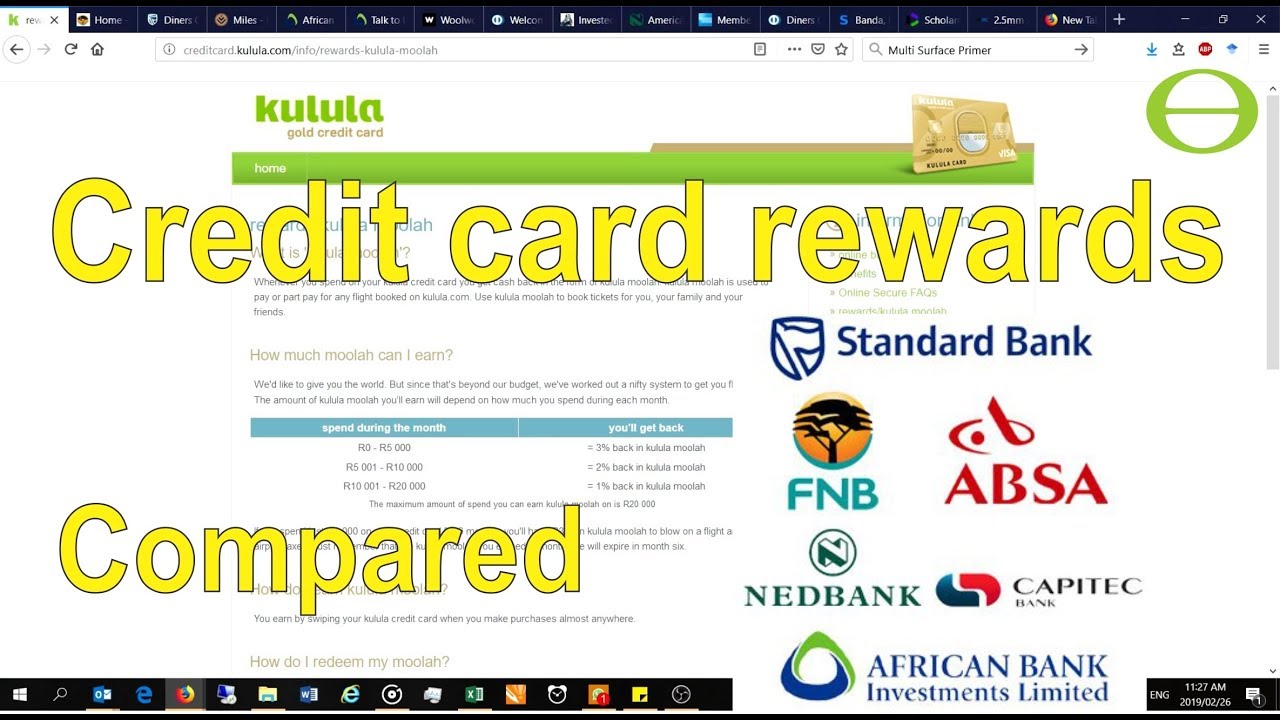 Review of South African credit card rewards which company offer