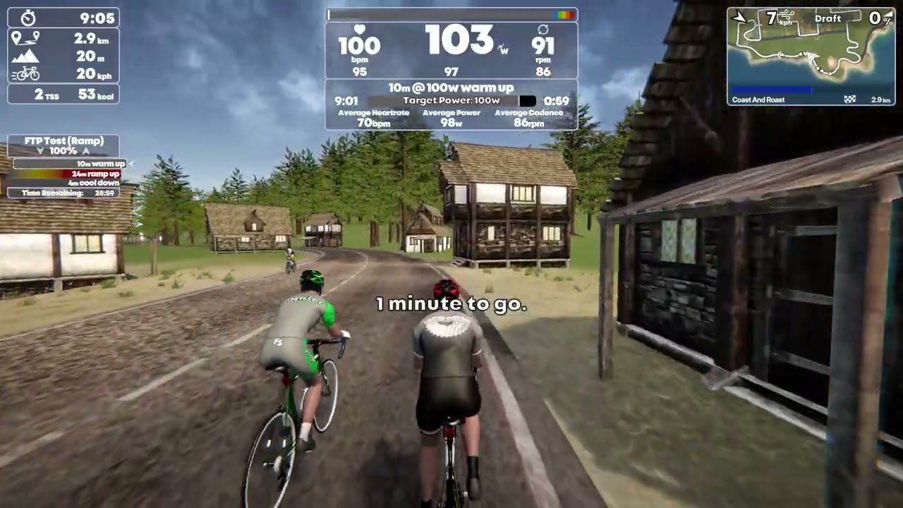 FTP (Ramp) test TrainingPeaks Virtual