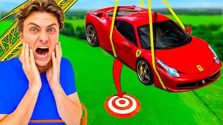 I DROPPED my FAKE FERRARI 100ft!!