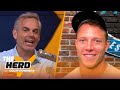 Christian McCaffrey on Sam Darnold's fit in Carolina, Matt Rhule's offense, Hubbard | NFL | THE HERD