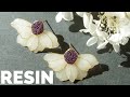 🌹【UVレジン】和服にも！大人可愛いフラワーピアス/Make elegant earrings with resin