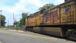 UP 5942- Stack w/ Mid-Train DPU, West Chicago, IL