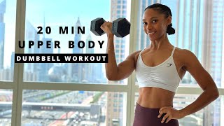 20 min Upper Body Workout - DUMBBELL [Strength & Muscle] 🔥