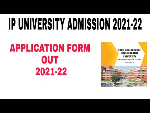 Ip University Application Form 21 22 Ip University Admission 21 Last Date Youtube