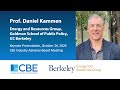 Keynote Presentation: UC Berkeley Prof. Daniel Kammen