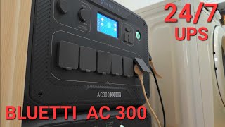 Solar power plant Bluetti AC300 + B300 UPS use in the home.