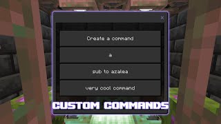 Azalea - New Custom Command Maker  | MCPE Essentials Addon (1.20 NEW)