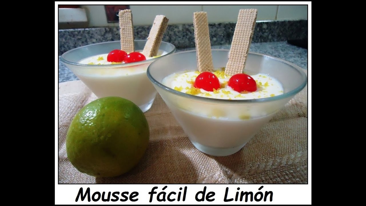 Mousse de Limón fácil y rápido