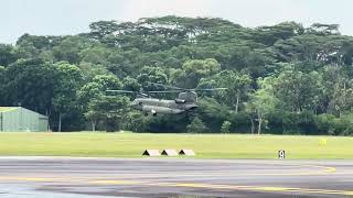 RSAF55 Open House - CH-47 Chinook landing