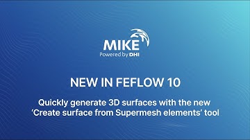 MIKE 2025 Update 1 | FEFLOW | Create surface from Supermesh elements tool