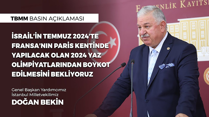 İsrail’in Paris Kentinde Yapılacak Olan 2024 Yaz Olimpiyatlarından Boykot Edilmesini Bekliyoruz