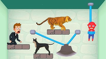 Rescue Cut - Rope Puzzle Game - Android Gameplay Walkthrough Levels   (130 - 140) part - #8