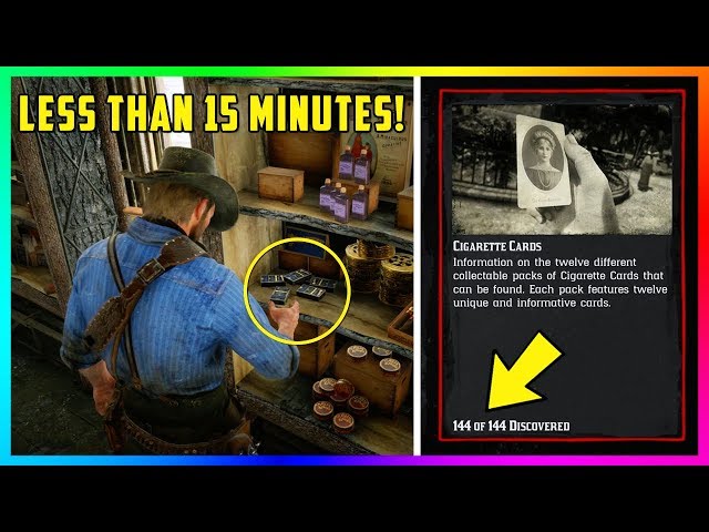 all the cigarette cards rdr2 How To Collect ALL 144 Cigarette Cards In LESS Than 15 Minutes In Red Dead  Redemption 2! (RDR2)