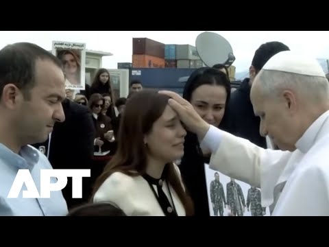 Emotional Moment: Pope Prays at Beirut Explosion Site During High-Stakes Lebanon Visit | APT