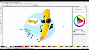 Drawing a fun pencil mascot with Inkscape