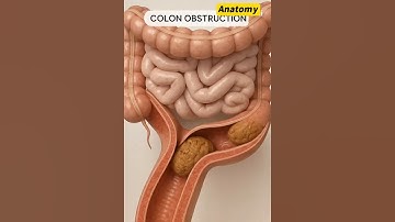 Severe Constipation in 3D: Colon Obstruction Visualized  #digestivesystem #guthealth