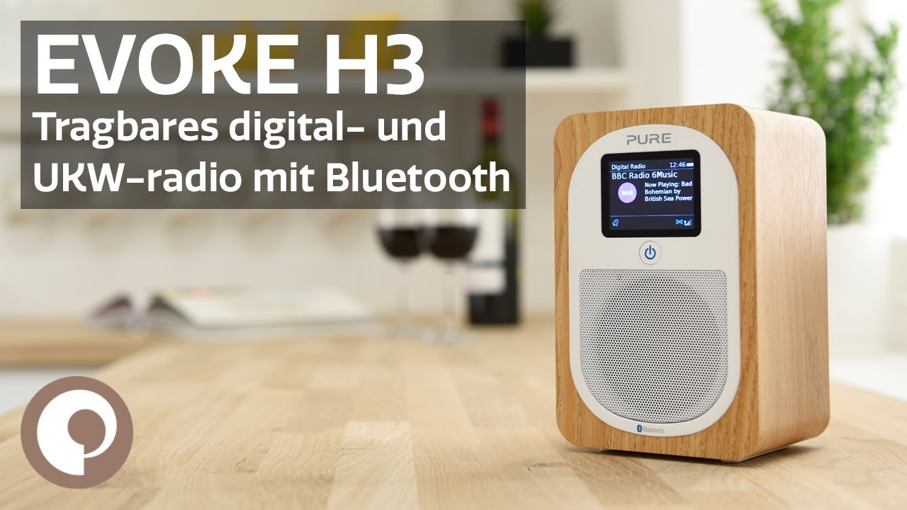 Pure Evoke H3 - Tragbares Digital- und UKW-Radio mit Bluetooth (Deutsch) 