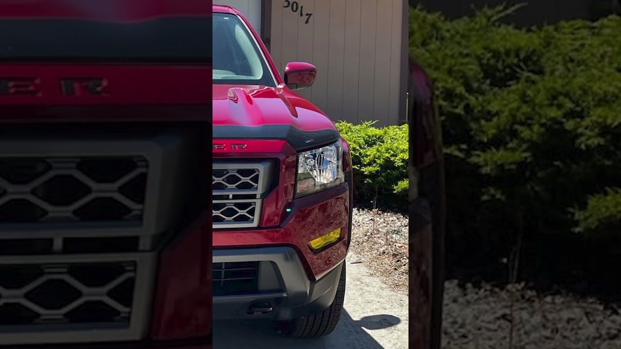 How Yellow Lamin-x Fog Light Covers look on a Nissan Frontier! 