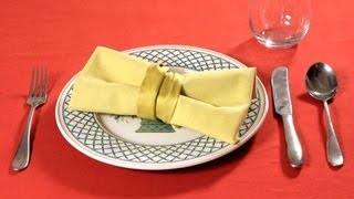 How to Fold a Napkin into a Bow Tie | Napkin Folding