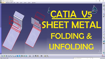 Folding and Unfolding in CATIA SHEET METAL | CATIA Practice | CAD Designs
